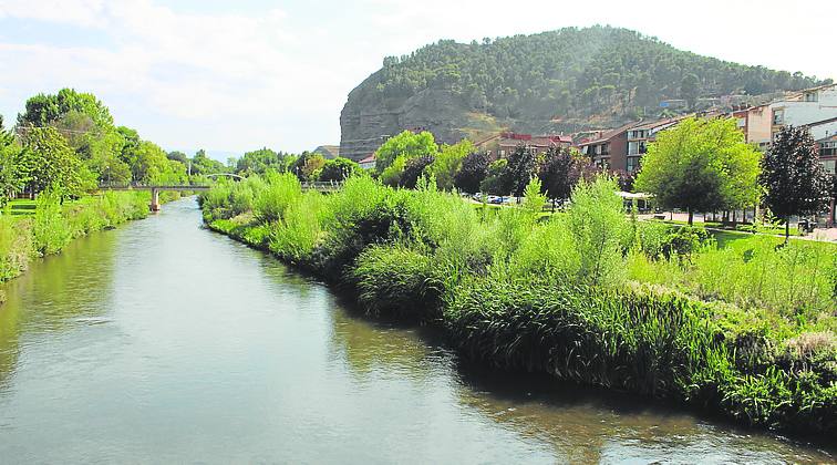 Imagen antes - Fin a doce días de desembalse en Mansilla para apoyar al Eje del Ebro