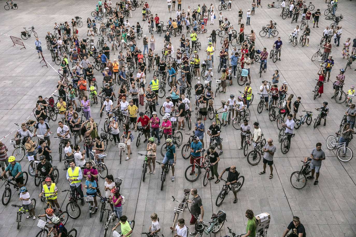 Manifestación de ciclistas en Logroño