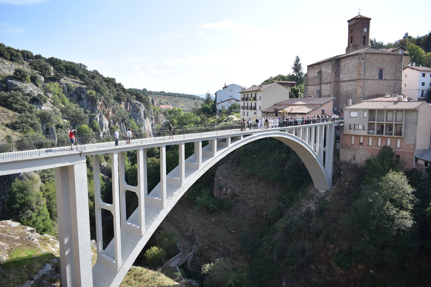 Reinauguración del puente de Ortigosa