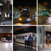 Los últimos viajes en la vieja y el primero en la nueva estación de autobuses