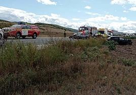 Imagen de la colisión en el término de Redecilla del Camino.