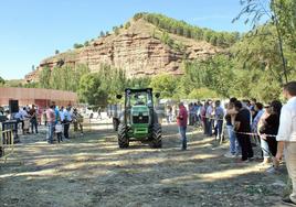 Una de las actividades con tractores que se celebró en una pasada edición de la feria de San Miguel.