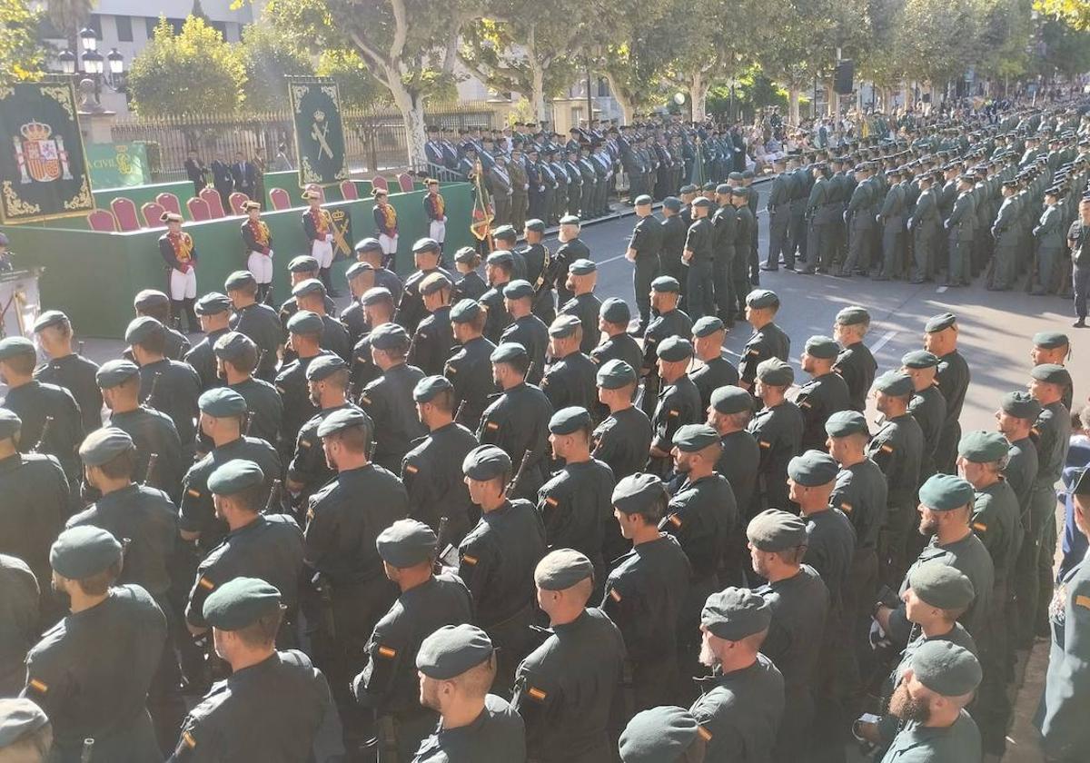 Las unidades que participan en el desfile de la Guardia Civil