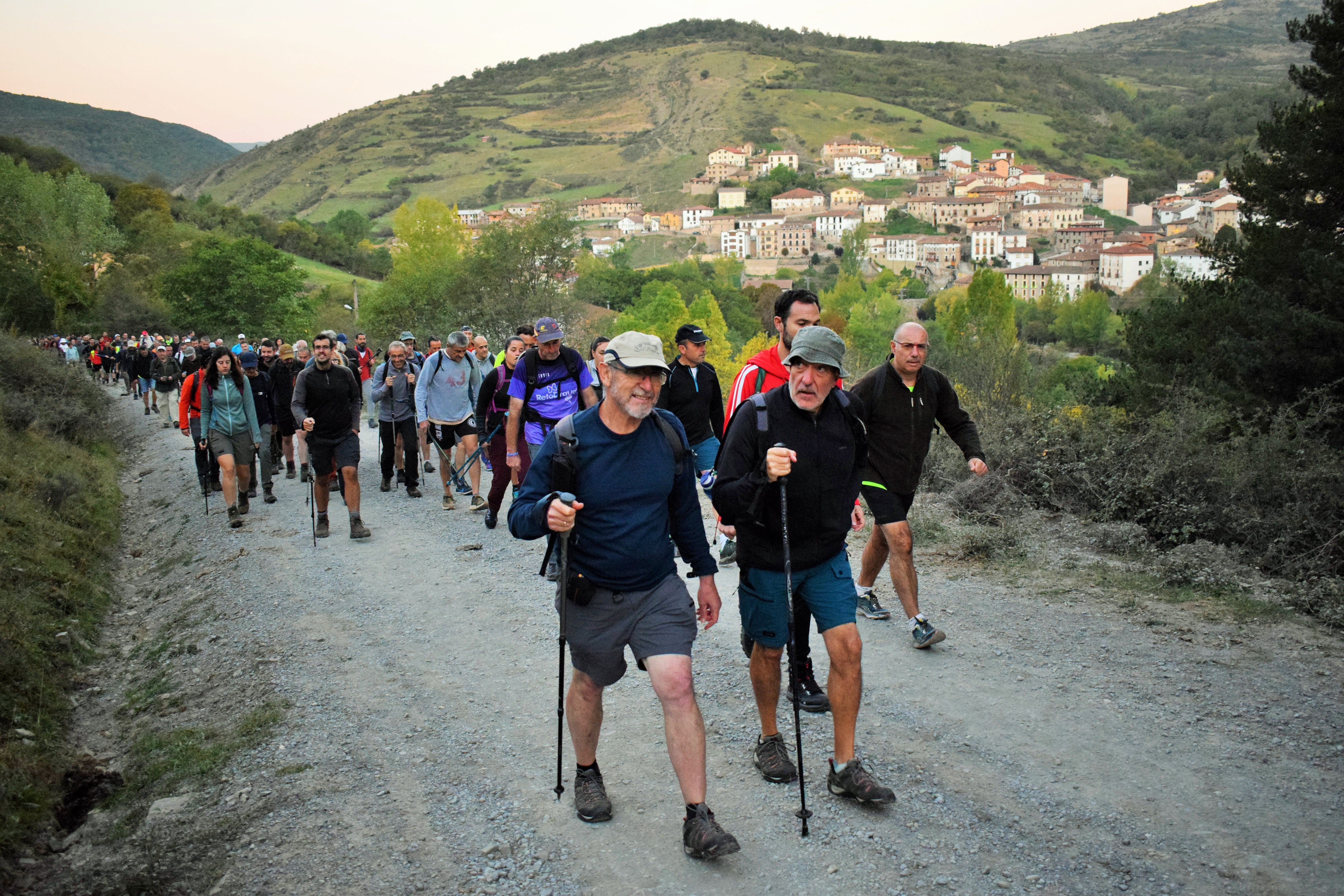 Instantes de la marcha de Hoyos