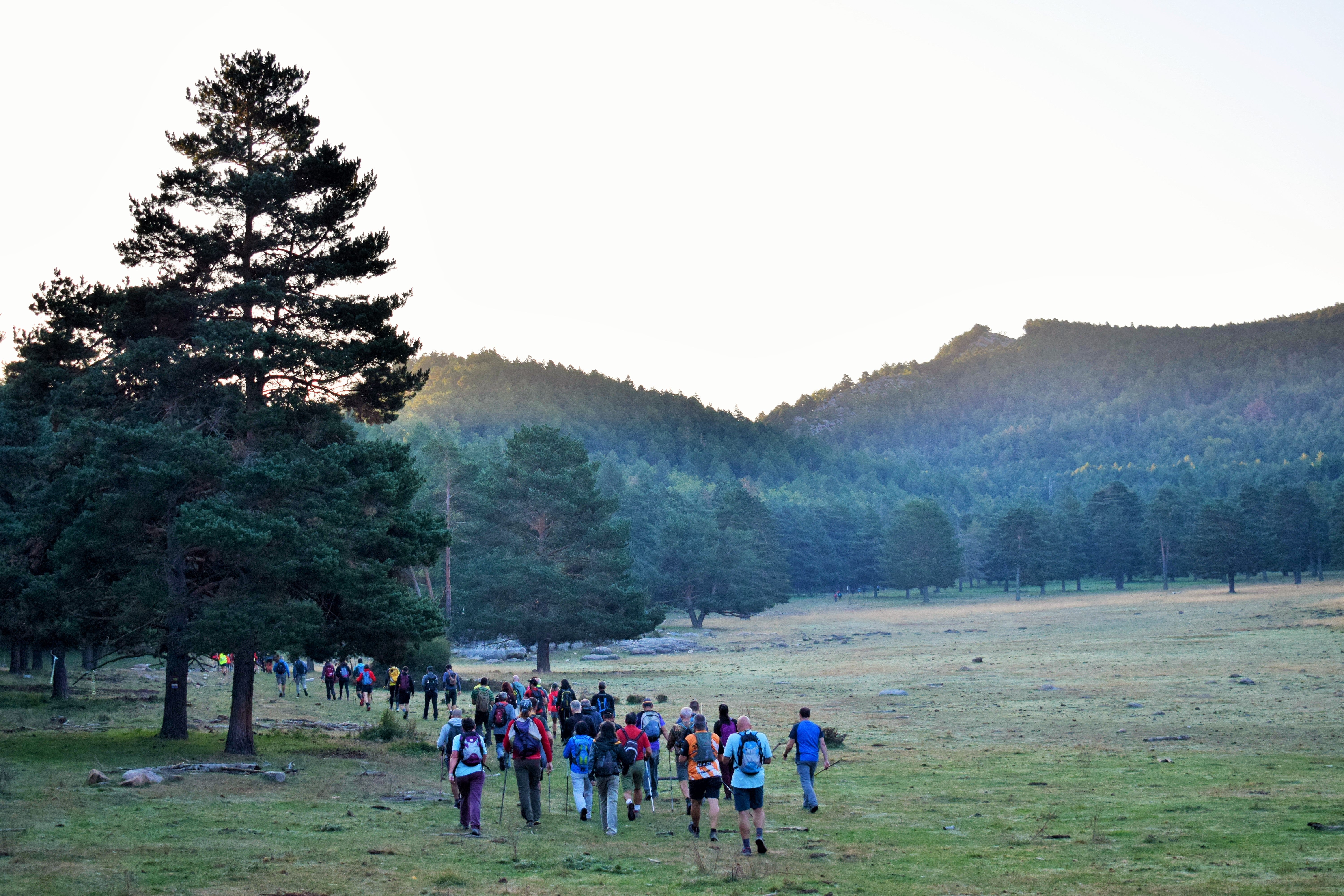 Instantes de la marcha de Hoyos