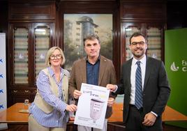 Laura Pérez, Carlos Fuentes e Iker Muguruza, en la presentación de TransformARTE.