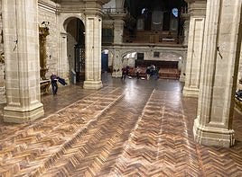 Una imagen inédita de la basílica, despejada de bancos.