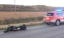 Fallece el motorista logroñés que sufrió un accidente en Mendavia