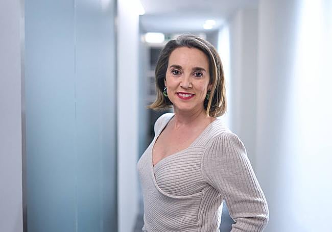 Cuca Gamarra, en la sede madrileña del PP.