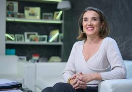 En la sede madrileña de la calle Génova. Cuca Gamarra es secretaria general del PP desde hace año y medio.