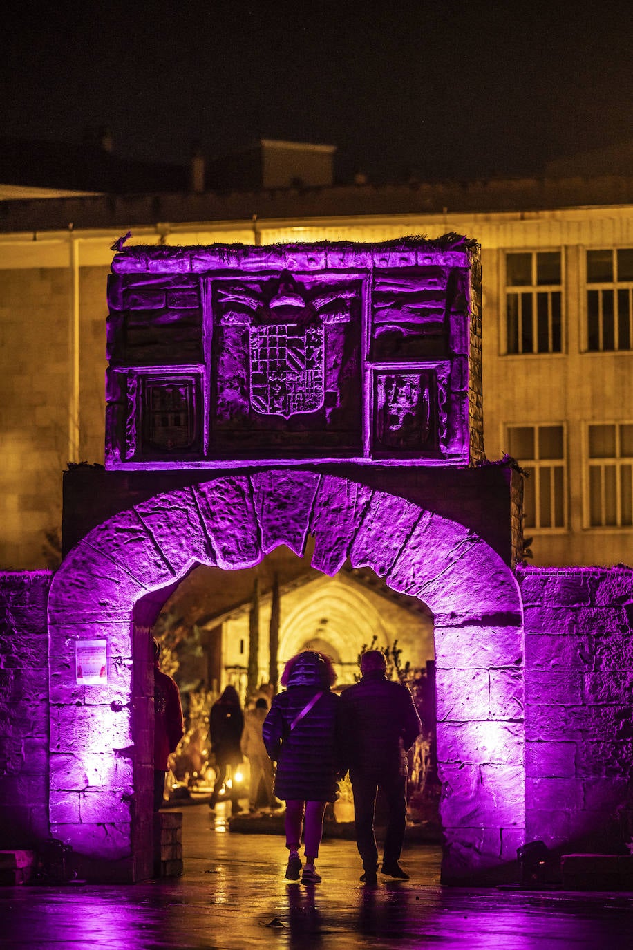 Primera visita nocturna del belén de Logroño
