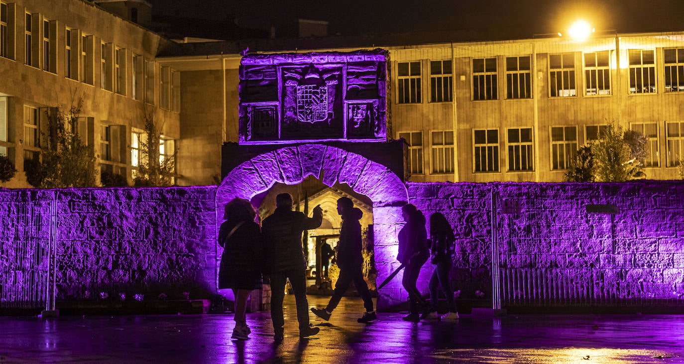 Primera visita nocturna del belén de Logroño