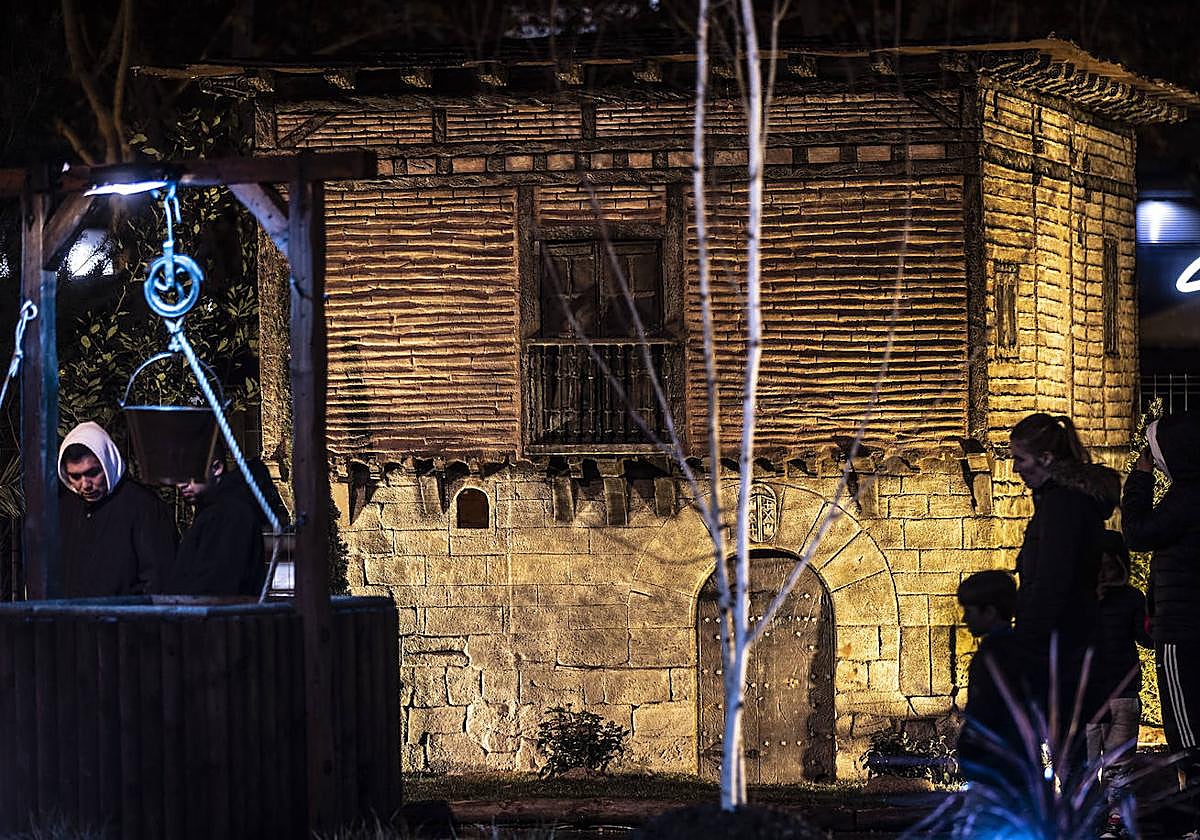 Primera visita nocturna del belén de Logroño