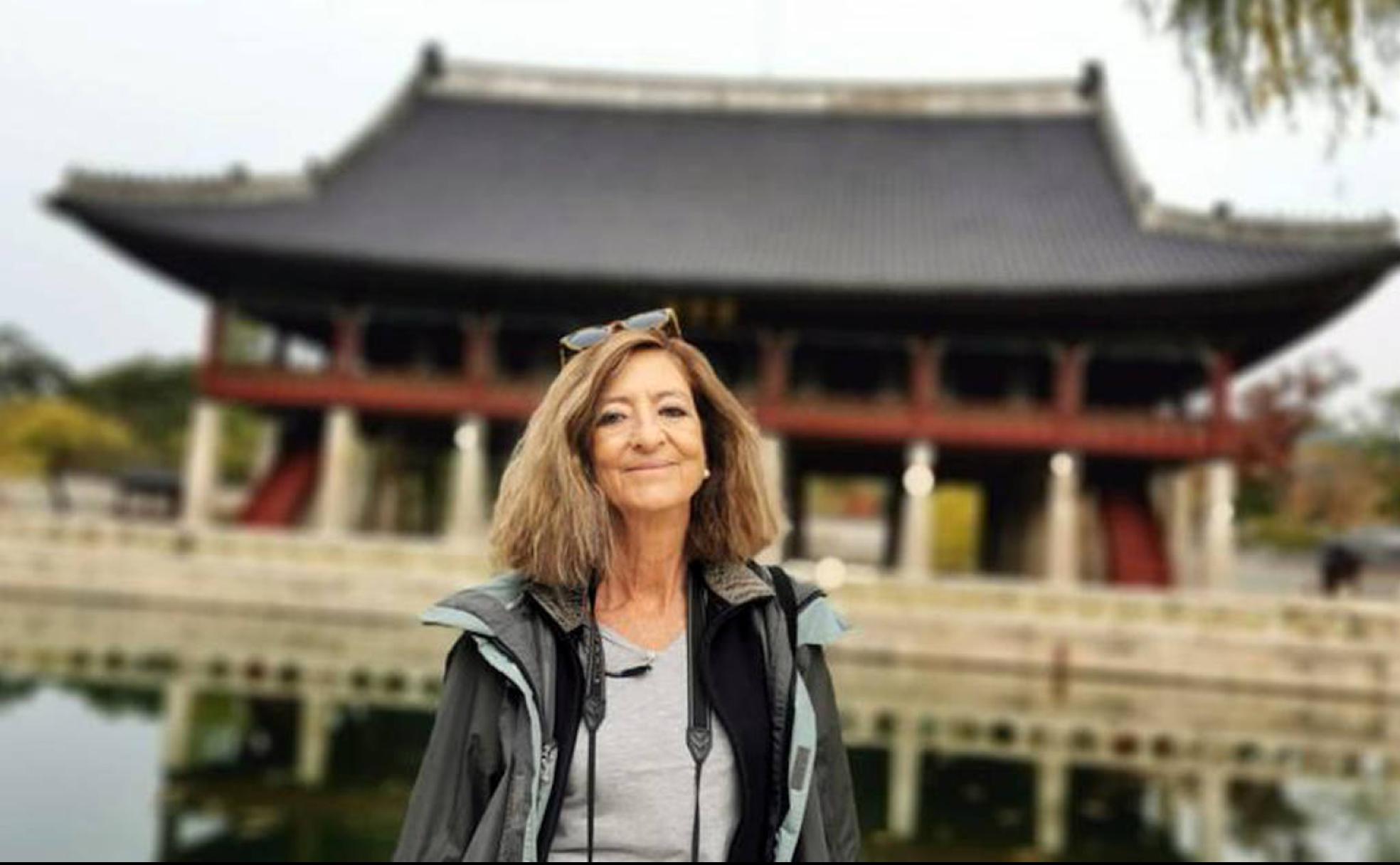La fallecida, en una imagen de un viaje anterior a Corea del Sur. 