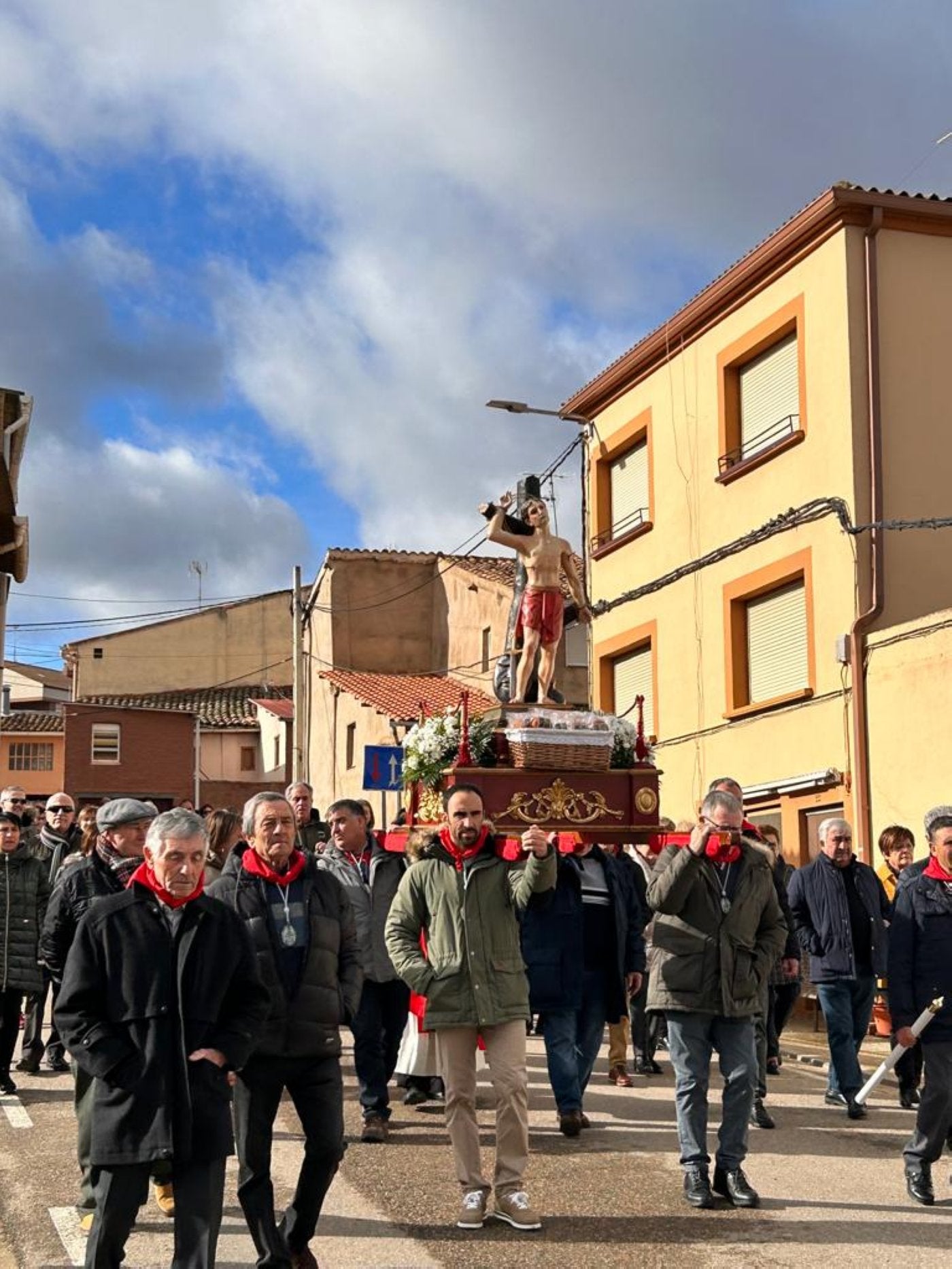 Procesión de San Sebastián en Bergasa. 