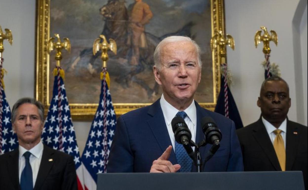 El presidente estadounidense, Joe Biden, este miércoles en la Casa Blanca. 