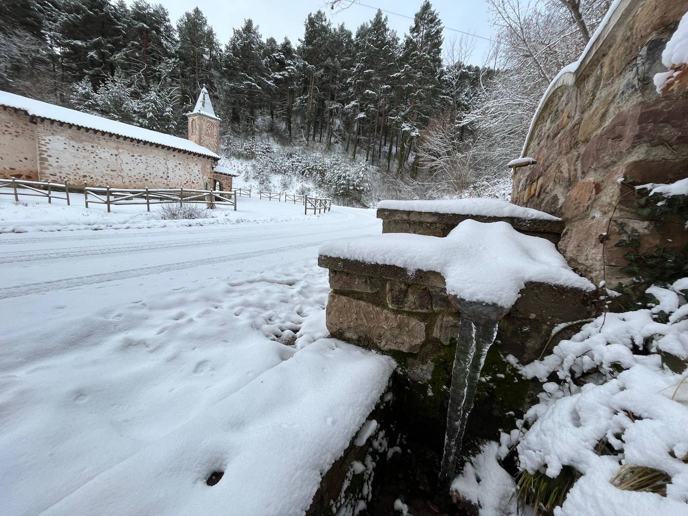 Fotos: Nieve en Ortigosa y El Rasillo