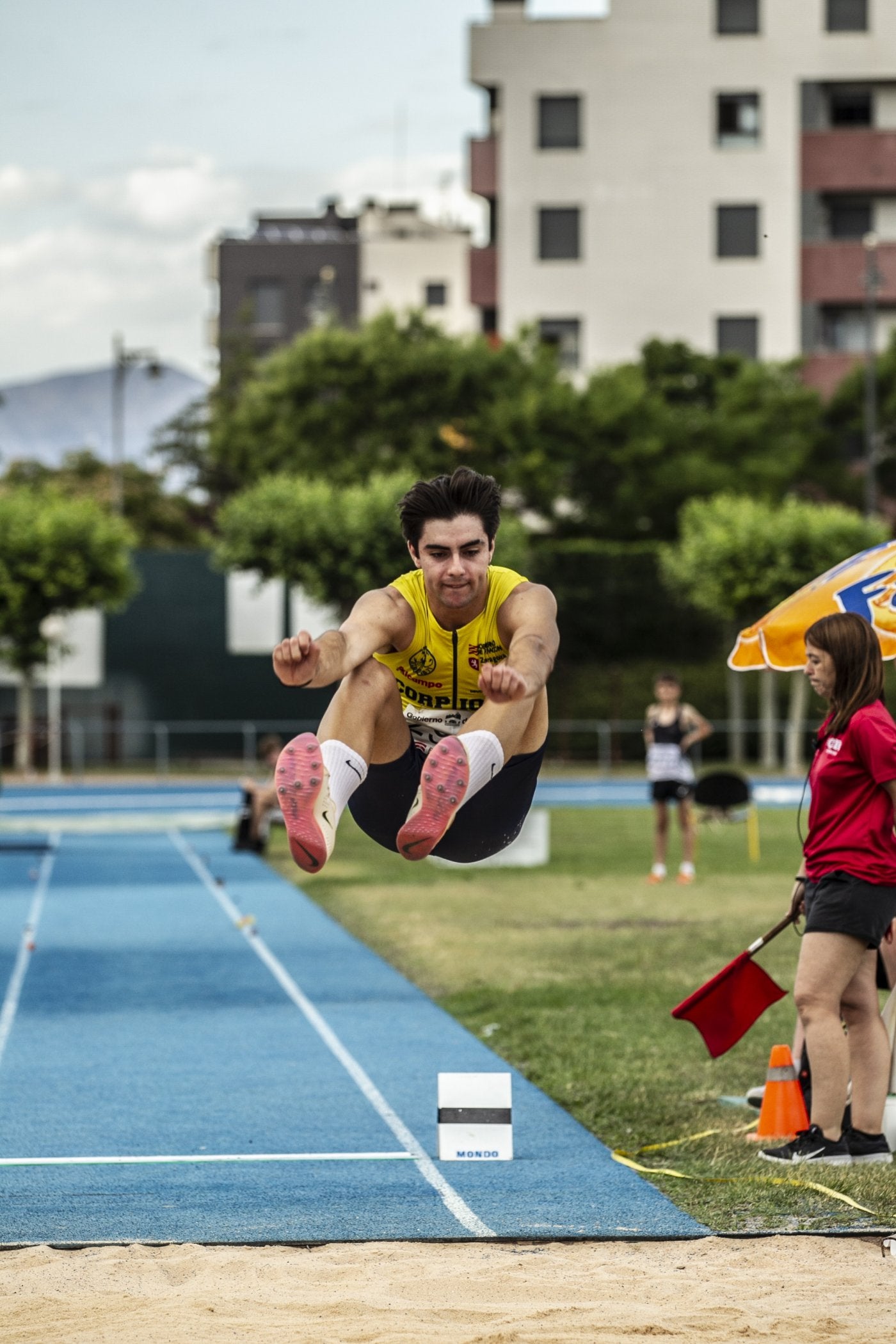 Carlos Beltrán, en un salto en el Adarraga, durante la pasada temporada. 