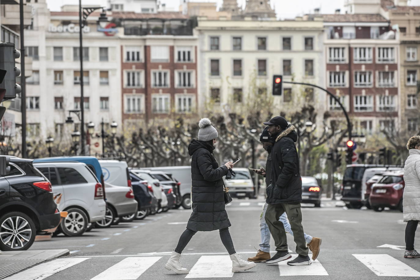 Escena de frío en la capital de Logroño