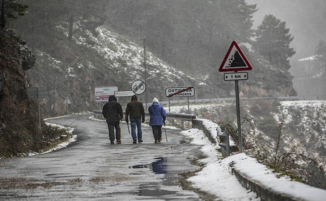 Temporal de frío en Ortigosa de Cameros 