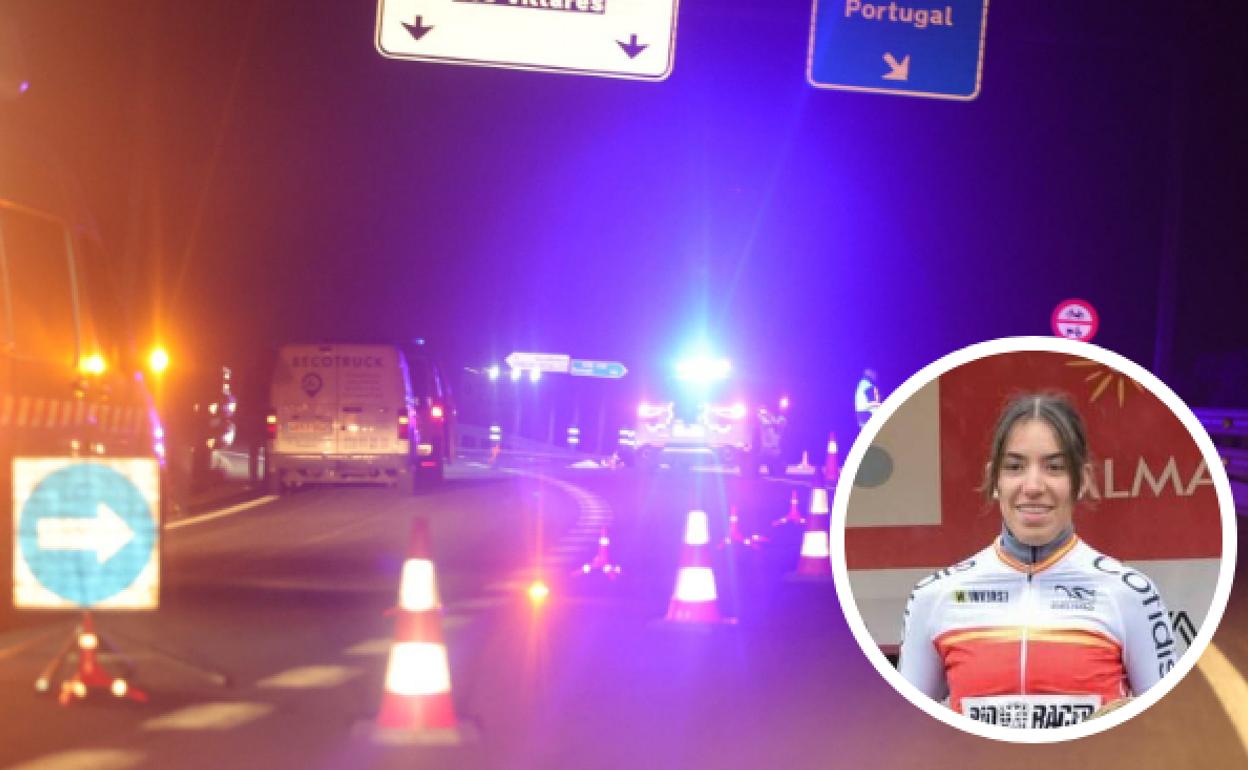 Lugar del accidente de la ciclista, de 19 años, Estela Domínguez en la entrada al Polígono de los Villares en Salamanca.