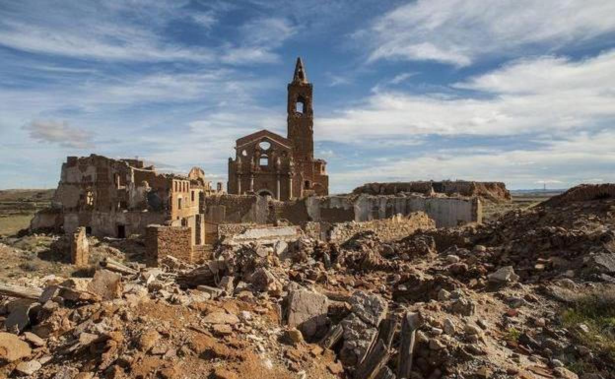 Las ruinas del pueblo de Belchite, en Aragón.