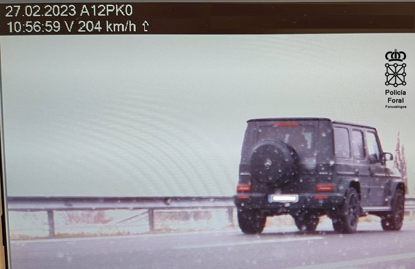 Imagen del vehículo denunciado por la Policía Foral. 