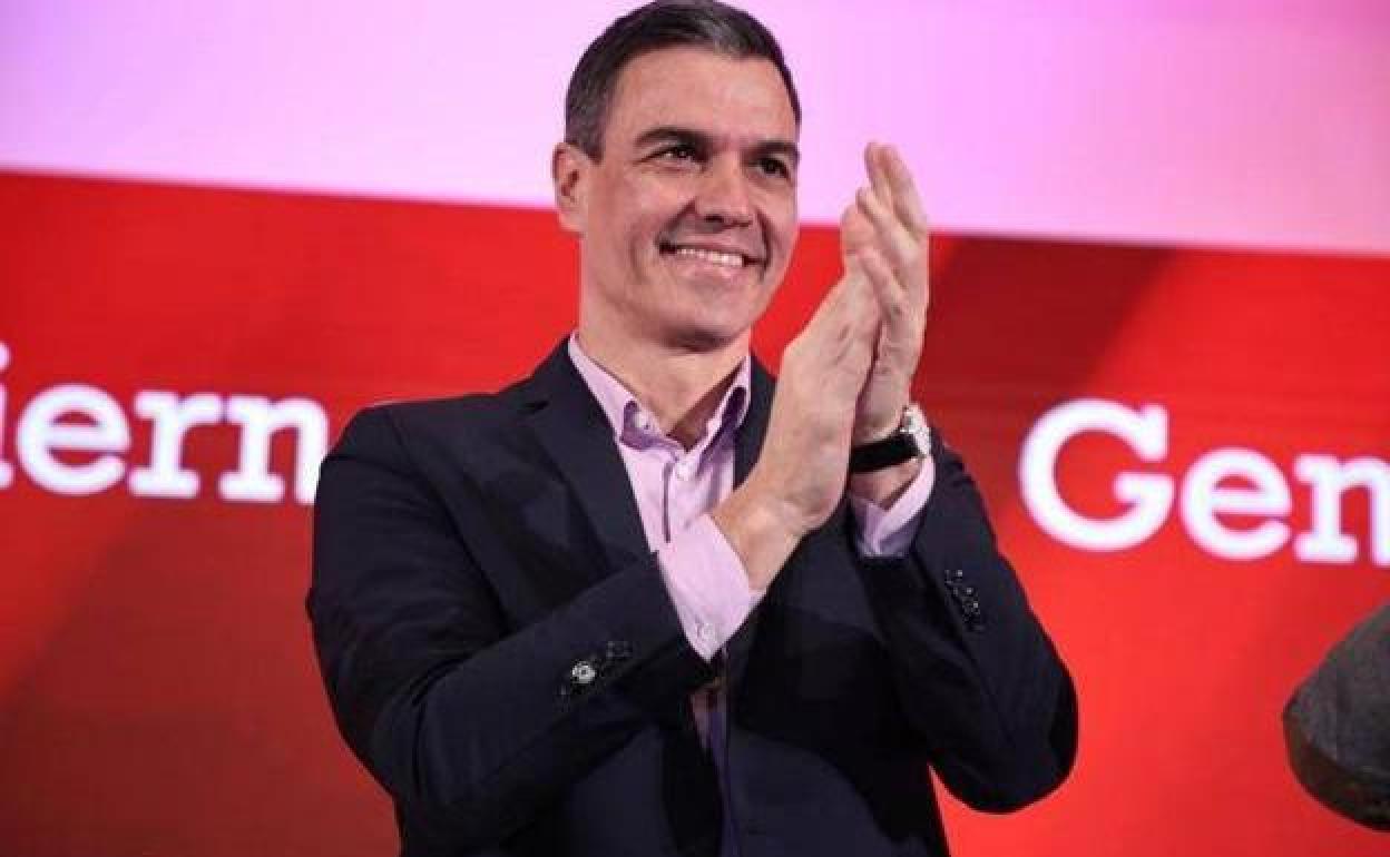 Pedro Sánchez en un acto del PSOE este sábado en Huelva.