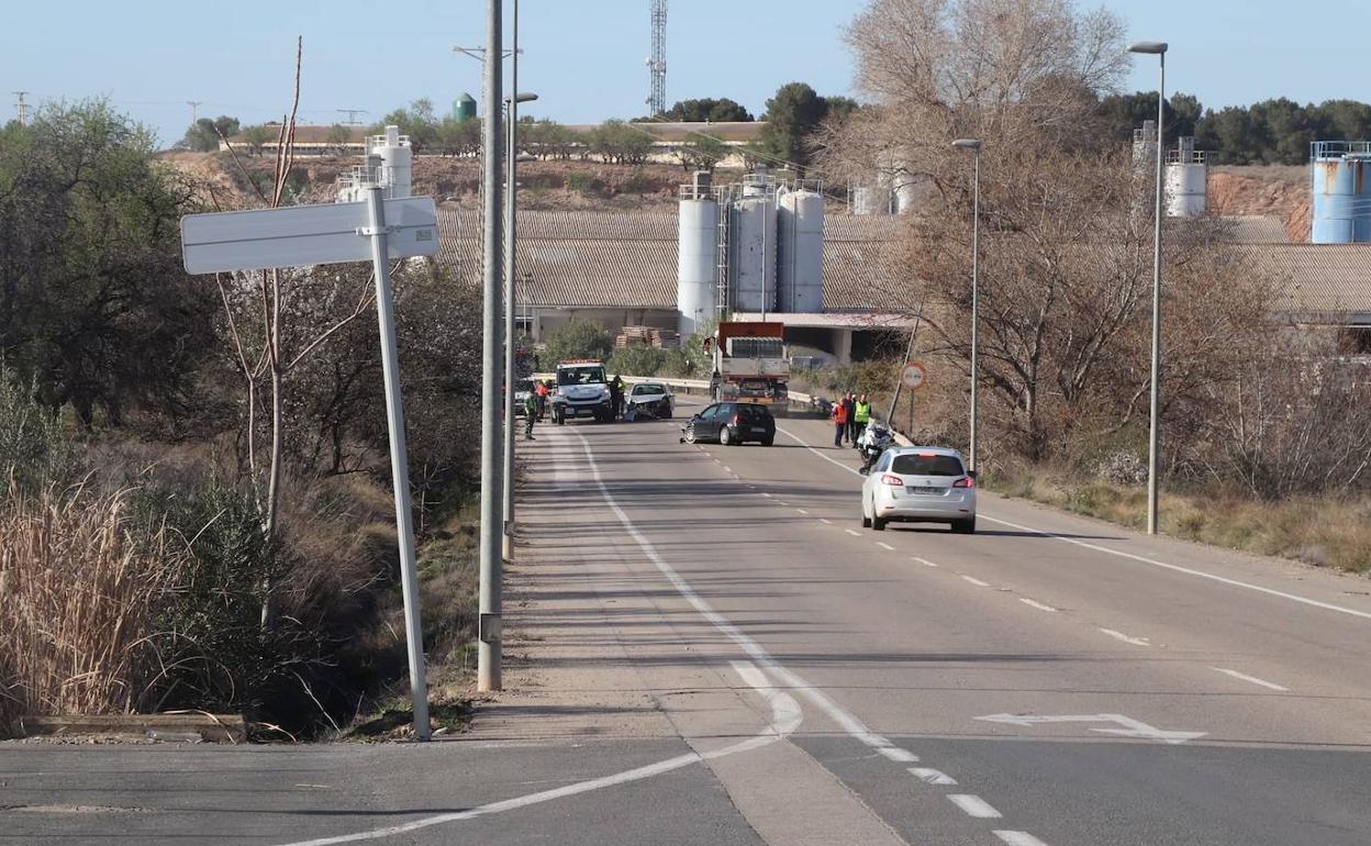 Dos heridos en la colisión de dos vehículos en la travesía de la N-232 de Alfaro