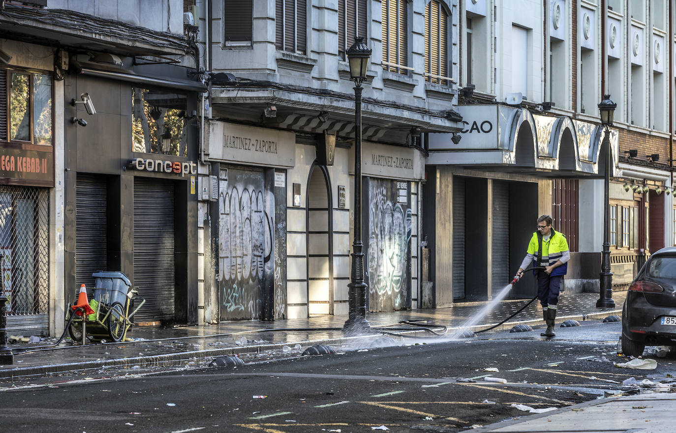 Así ha amanecido Logroño tras la celebración de Nochevieja