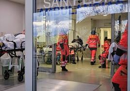 Acceso de Urgencias este martes.