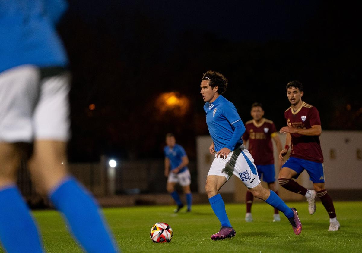 Nacho Ruiz, en un partido con el Manchego de Ciudad Real.