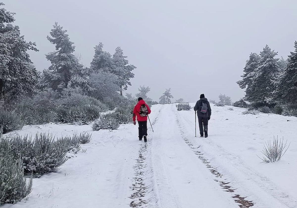 Nieve en Pazuengos el pasado fin de semana.