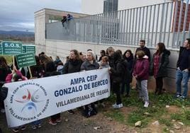 Protesta de las AMPA de Villamediana el pasado mes de diciembre en la SIES.