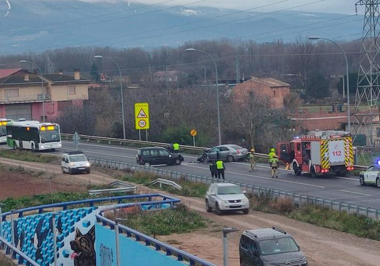 Los dos vehículos implicados en el accidente.