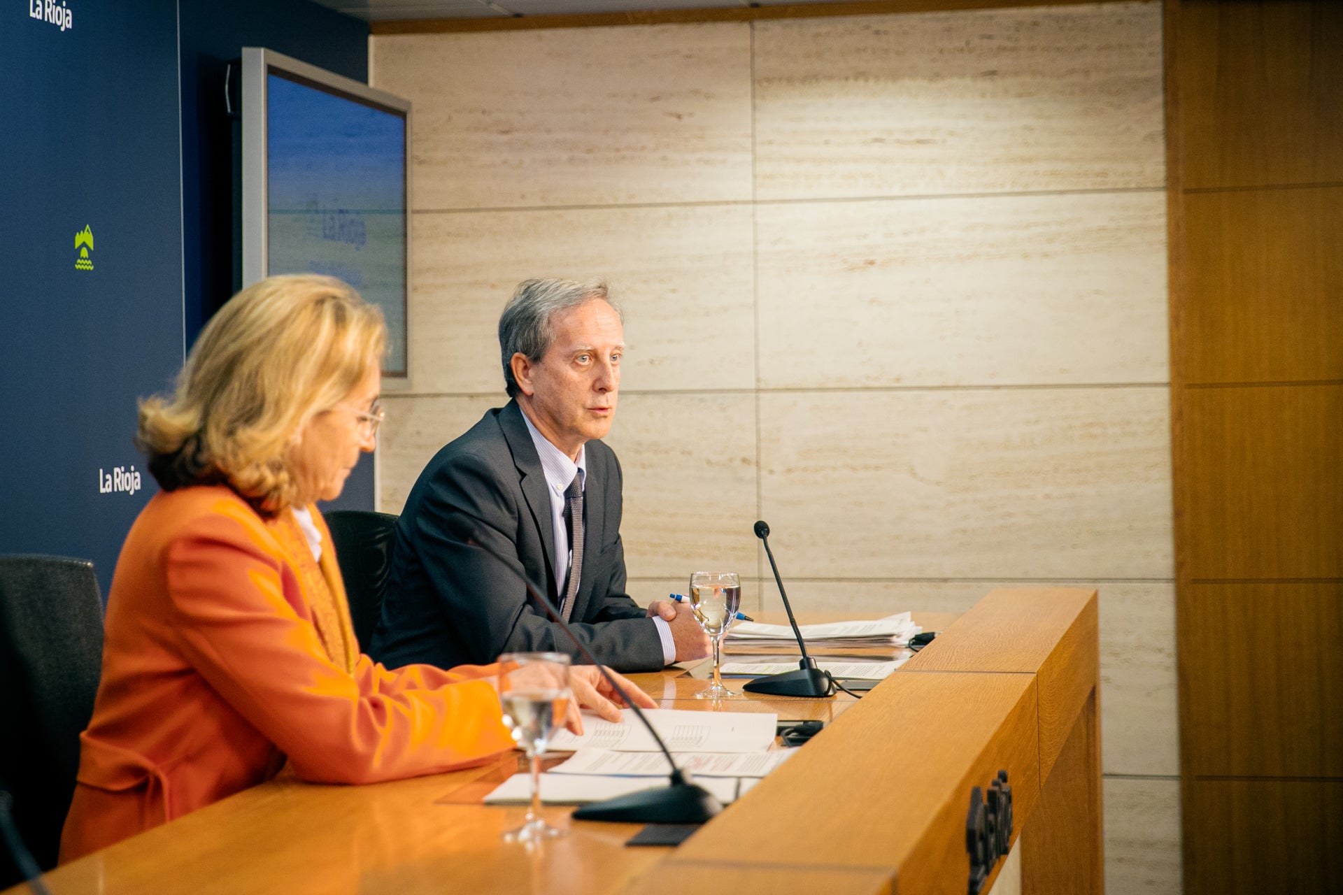 María Martín y Carlos Piserra, en su comparecencia.