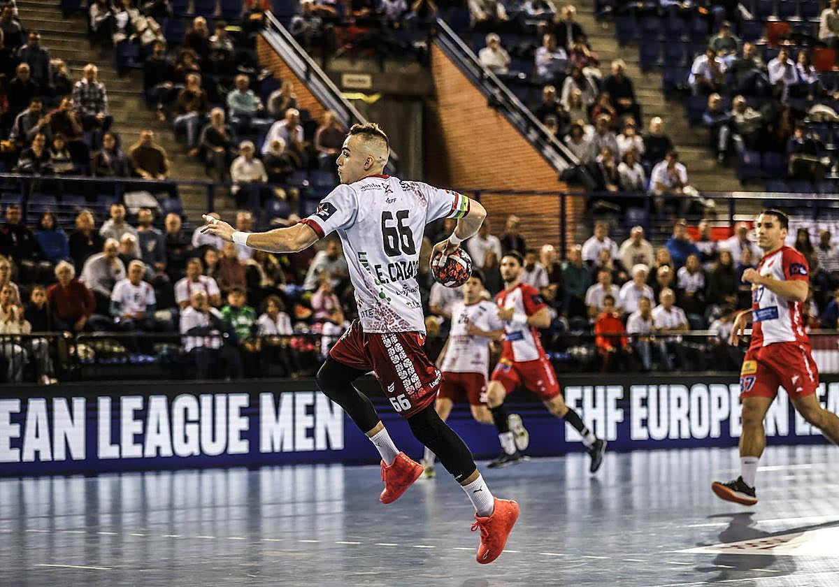 Edu Cadarso, en un partido con el Ciudad de Logroño.