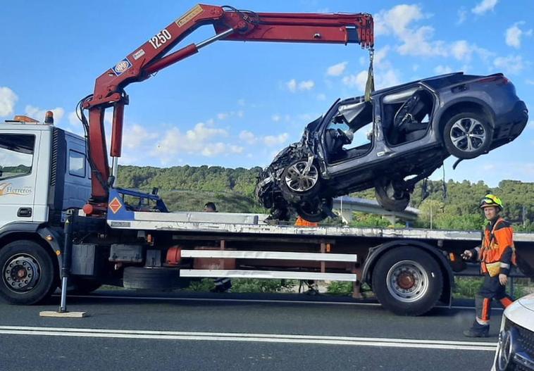 Accidente en la N-232, en mayo del año pasado