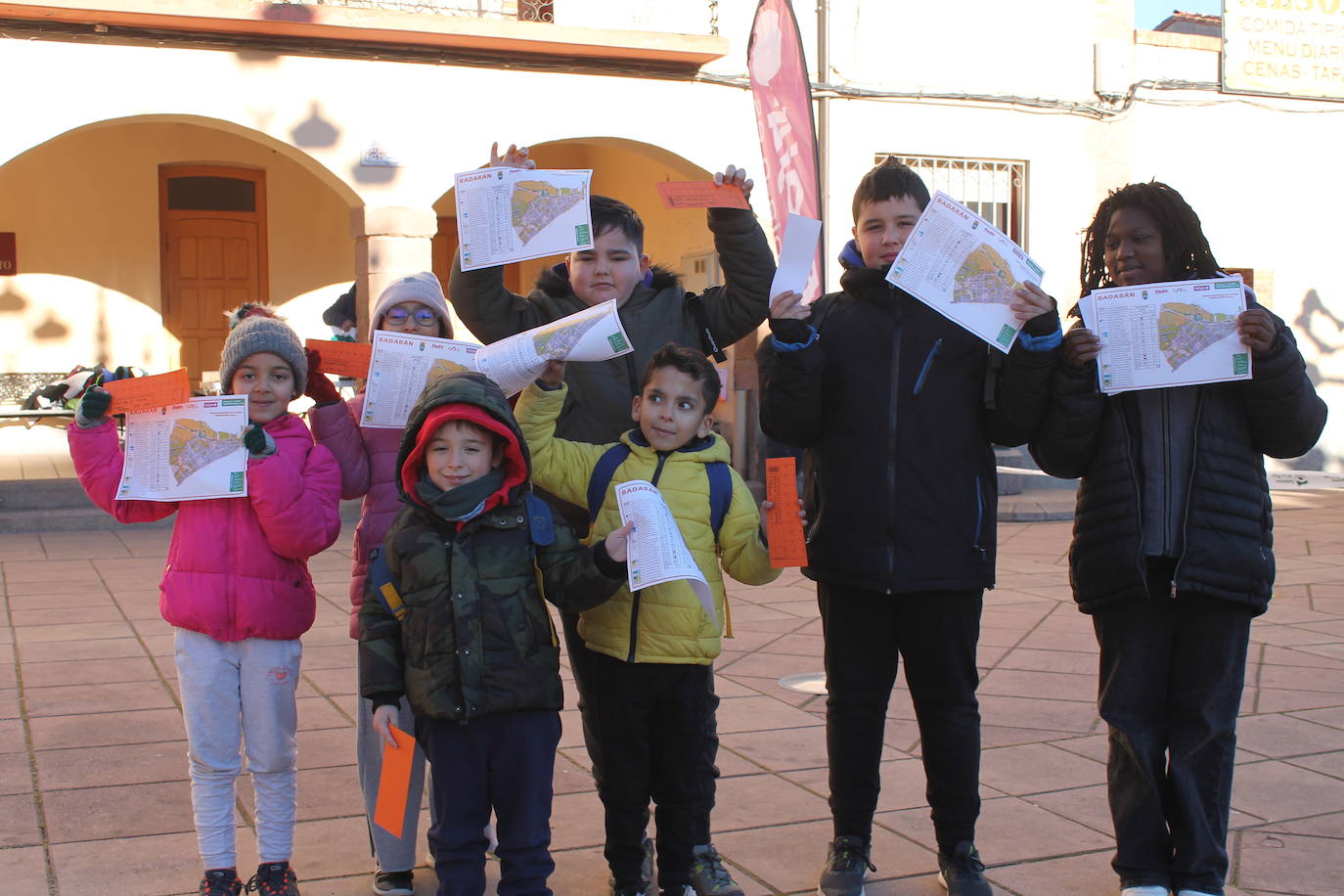 Carrera infantil de orientación en Badarán