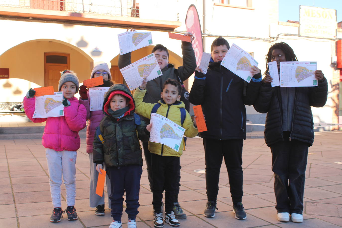 Carrera infantil de orientación en Badarán