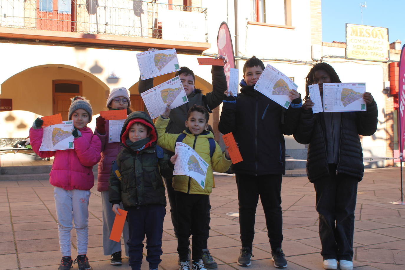 Carrera infantil de orientación en Badarán