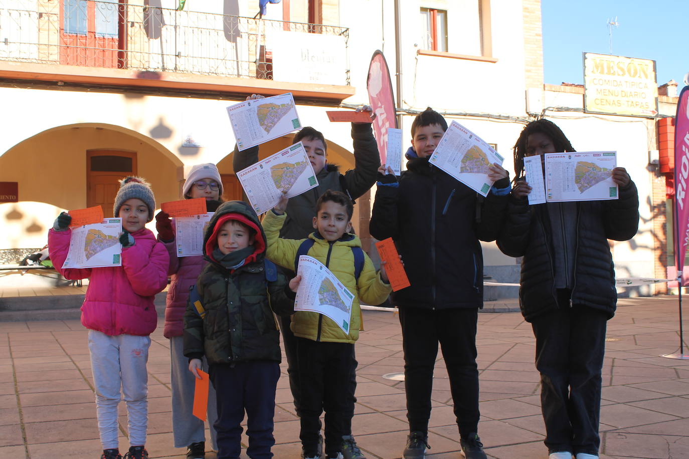 Carrera infantil de orientación en Badarán