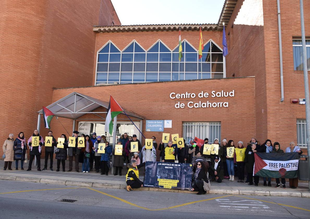 Manifestación en Calahorra por el 'alto el fuego' en Gaza.