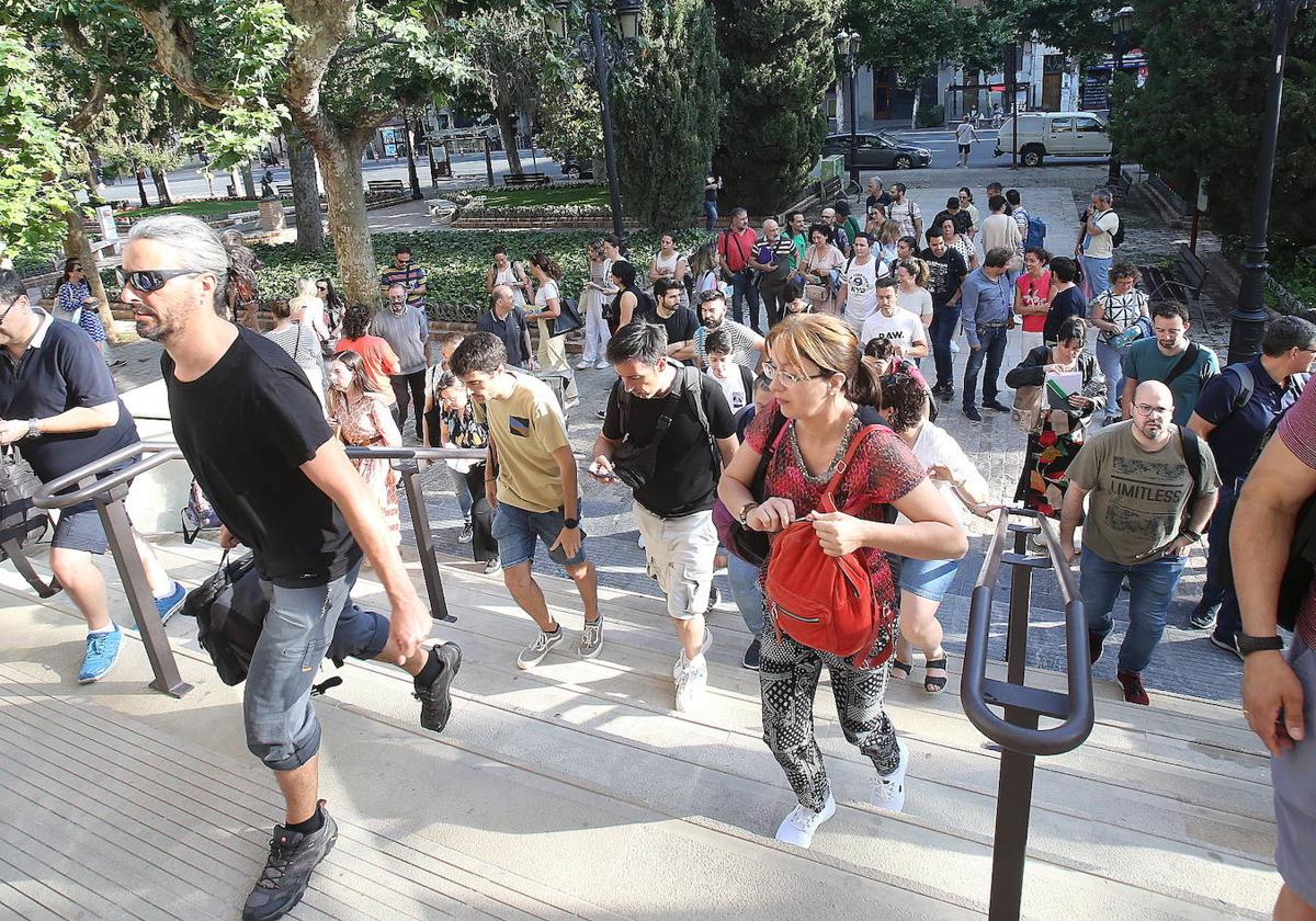 Convocatoria a una oposición para profesores celebrada a mediados del pasado año en Logroño.