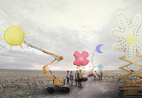 Recreación de 'Cuaderno de surcos', propuesta de JI arquitectos + Blas Antón para Viña Lanciano.