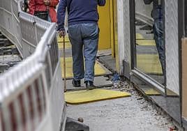 Obras en las Cien Tiendas en octubre del 2022.