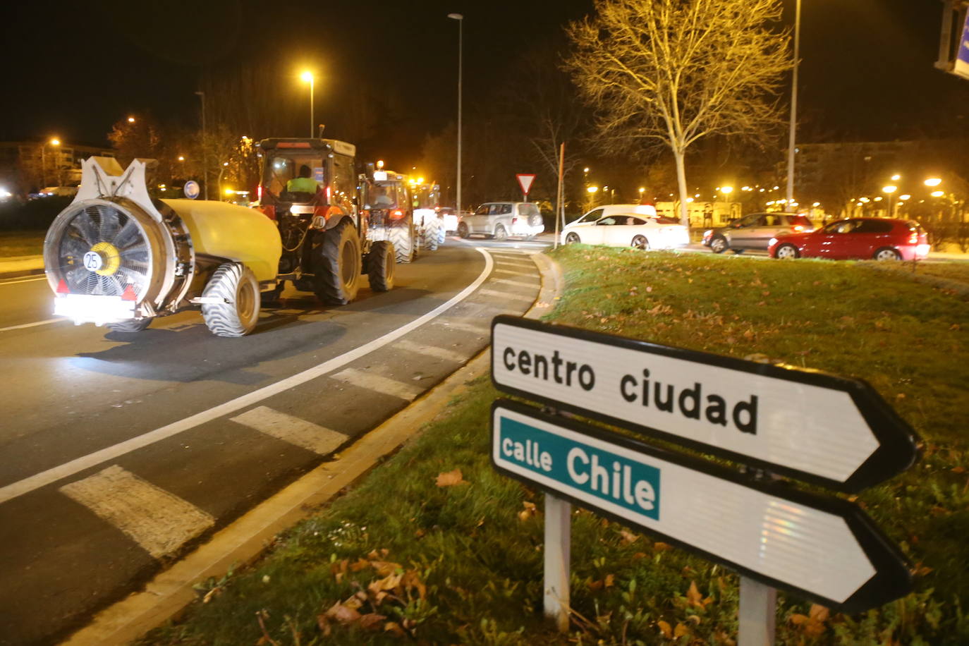 Las imágenes de los tractores en las calles de Logroño