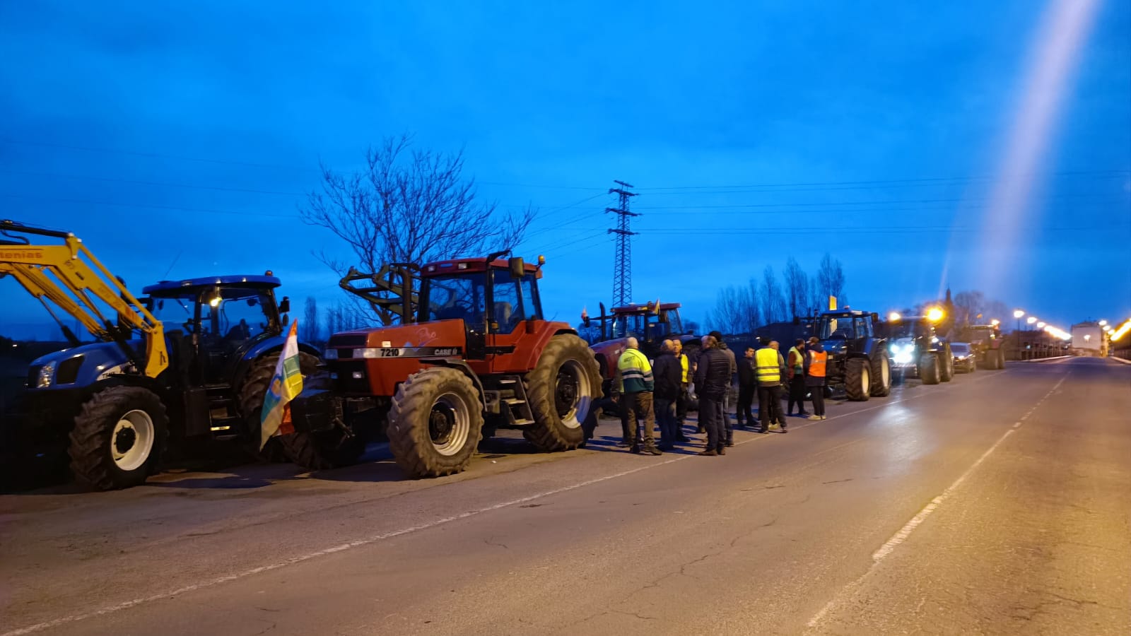 La tractorada, en las primeras horas del día