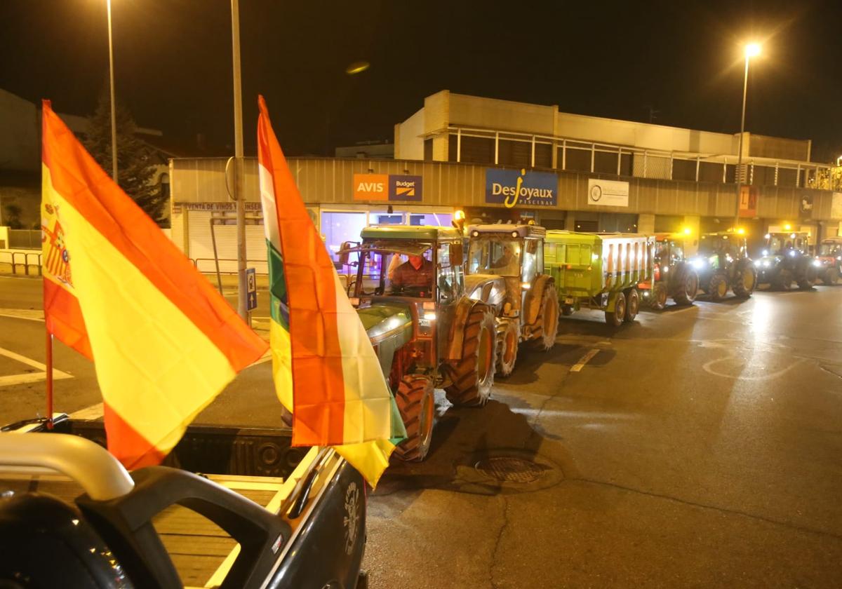 La tractorada, en las primeras horas del día