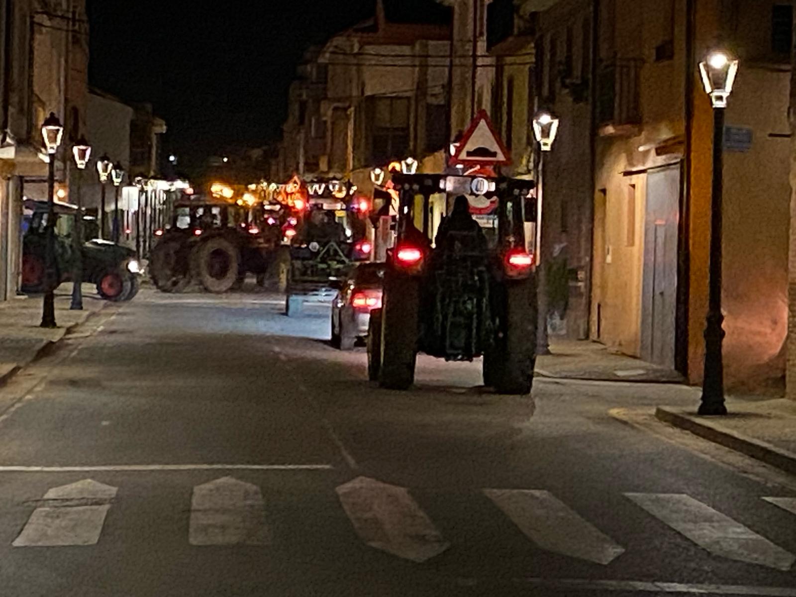 La tractorada, en las primeras horas del día